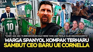 Disambut Ribuan Fans Cornella 💚 Reaksi Kagum Fans Cornella Saat Lionel Messi Resmi Beli 100% Saham