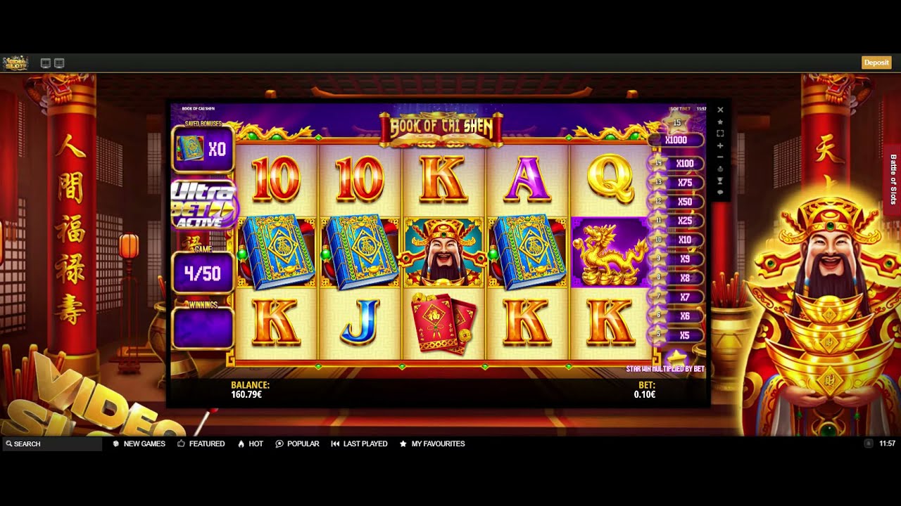 Book of Cai Shen Ultra Bet 242x @ Videoslots