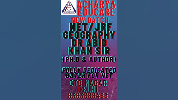 UGC- NET/JRF GEOGRAPHY ,BEST INSTITUTE IN DELHI,  EXPERT TEAM ( 16 YEARS EXP )