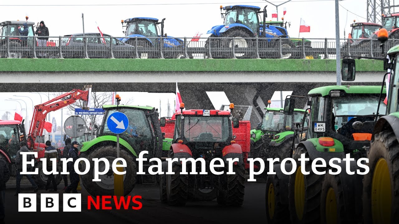 Europe farmers continue EU protests | BBC News