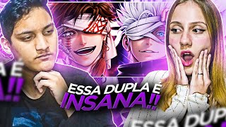 React - Olhos Vendados Gojo E Qin Shi Huang Anirap E