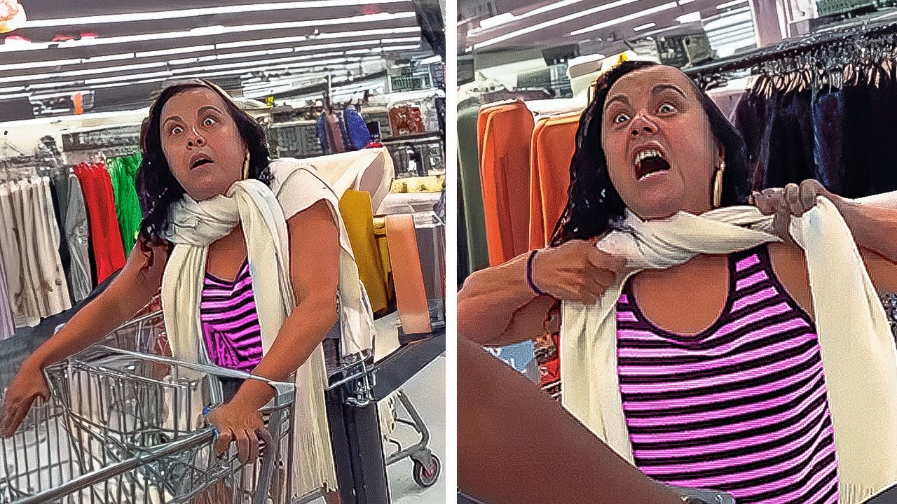 Karen Tries CHOKING Herself At WALMART..