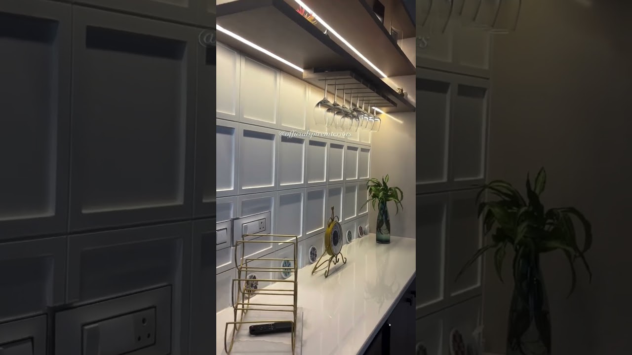 ✨ Dining Space Transformation | Elegant Crockery Wall Design 