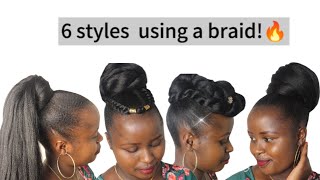 DO BY YOURSELF THIS  NATURAL HAIRSTYLES USING A BRAID screenshot 5