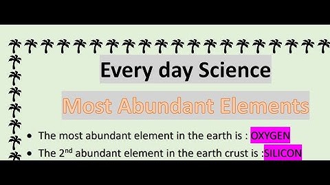 Most Abundant element on earth | Most abundant element in earth