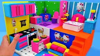 Hello Kitty Dollhouse ~ How to make a Miniature Full House