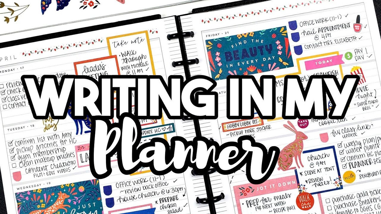 PLAN THE WEEK WITH ME Horizontal Happy Planner Filling Out My Planner