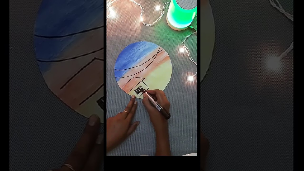 Easy watercolor painting 😍 | vikra craft | simple craft 