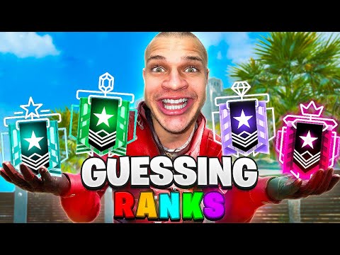 Guessing YOUR Ranks in Rainbow Six Siege!