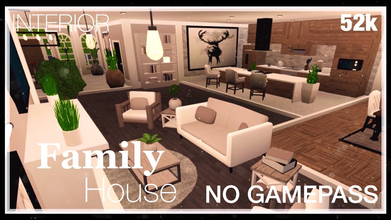 Bloxburg | NO GAMEPASS | Family House | 52k (interior) - YouTube