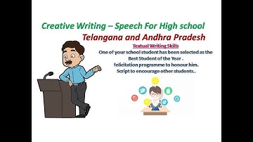 8th 9th & 10th English Creative writing - Speech for Best student of the year  | TS |  AP