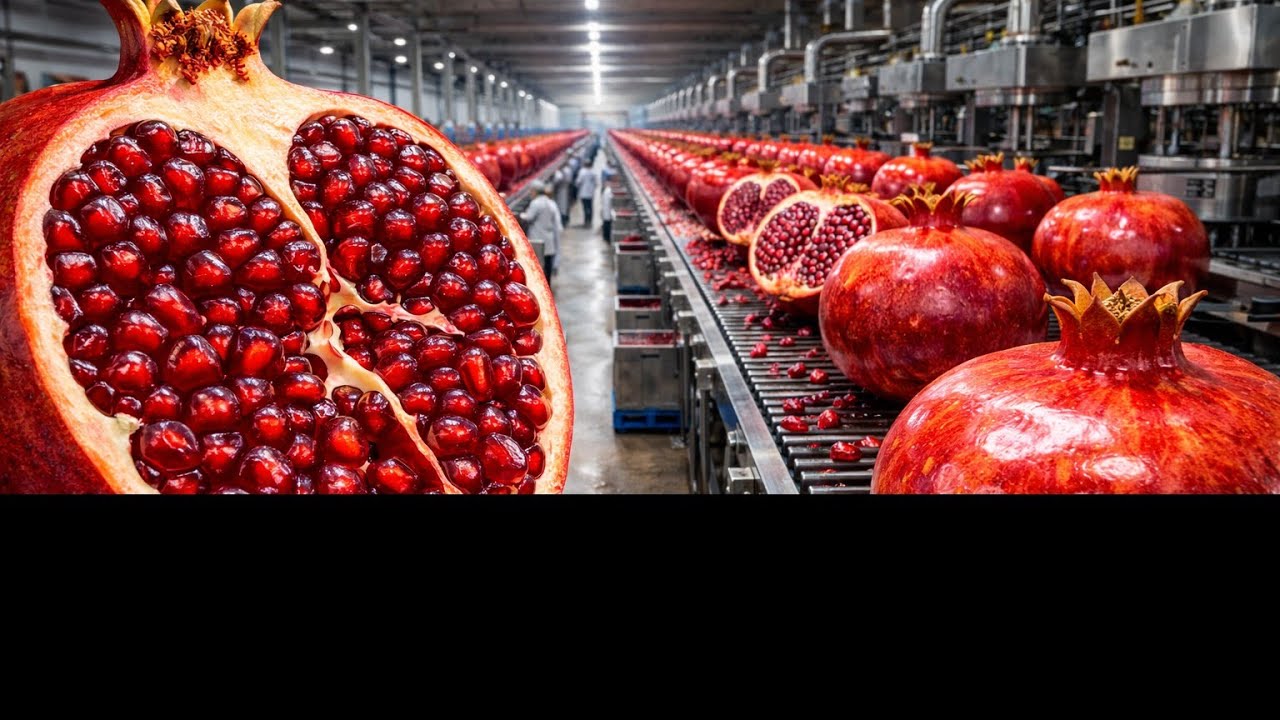 Inside A Modern Pomegranate Factory |How premium juice is made