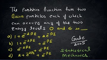 Partition function for 2 Boson Particles | Partition Functions for two energy levels | POTENTIAL G