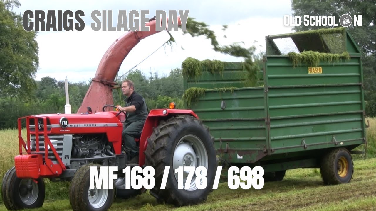 Old School Massey Fergusons 168/178/698 at Craigs Tractor Enthusiasts Silage Day 2023
