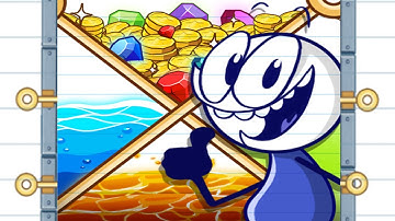 Pencil Boy Pull The Pin - All Levels Gameplay Android, iOS