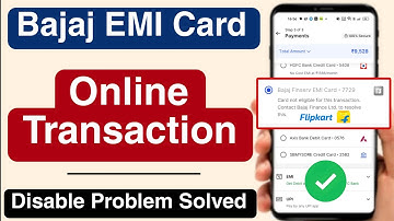 Bajaj EMI Card Not eligible for this Transaction - Problem Solve | Bajaj Card Transaction Disable
