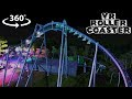 360 video - Lightning Bird VR Roller Coaster Ride at Night | 4K 60fps