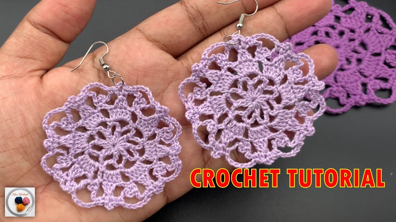 Easy crochet doily earrings Beginner friendly diy crochet tutorial