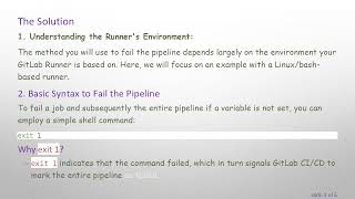 How to Fail Your GitLab CI Pipeline if a Variable is Not Set Wealth
