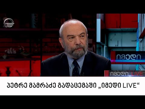 „მართვის სტრატეგიული ინსტიტუტის“ ხელმძღვანელი პეტრე მამრაძე გადაცემაში „იმედი LIVE“