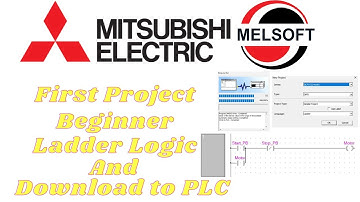 Mitsubishi GX works 2 | Making first ladder project | How to download to PLC