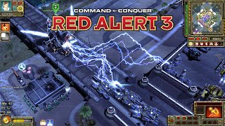 Command and Conquer Red Alert 3 Corona MOD Soviet Gameplay at 2v4 Map with Extra Resources per kill