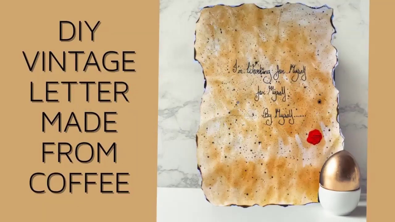 | DIY VINTAGE LETTER | | COFFEE DYED PAPERS | |HOGWARTS | |HARRY POTTER | ILOKO  |