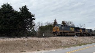60-70 mph CSX train in palmetto with intermodal and manifest