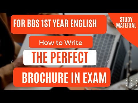 How to write brochure ? Format explained - by study material