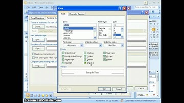 Outlook - change font  for outgoing messages