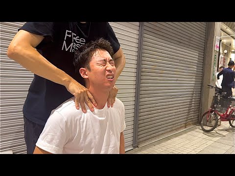 ASMR ストレートネックの肩こり首こり男性！固いね〜お任せください、頑固な肩こりを取るよ！