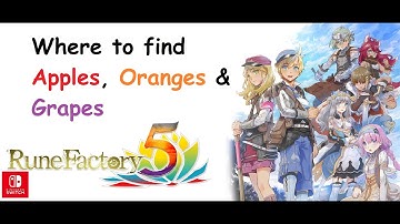 Where to find Apples, Oranges and Grapes in rune factory 5