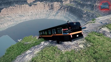 ULTRA Realistic Cars Falls from the Cliff #2 | BeamNG.drive | 4K Physics Compilation