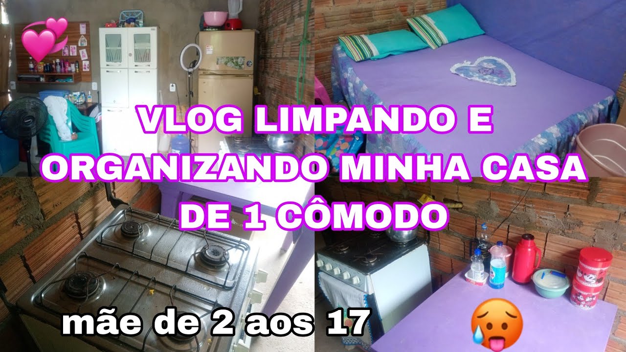 VLOG:LIMPANDO E ORGANIZANDO MINHA CASA DE 1 CÔMODO 🥵🧹mãe de 2 aos 17 anos #viralvideo 