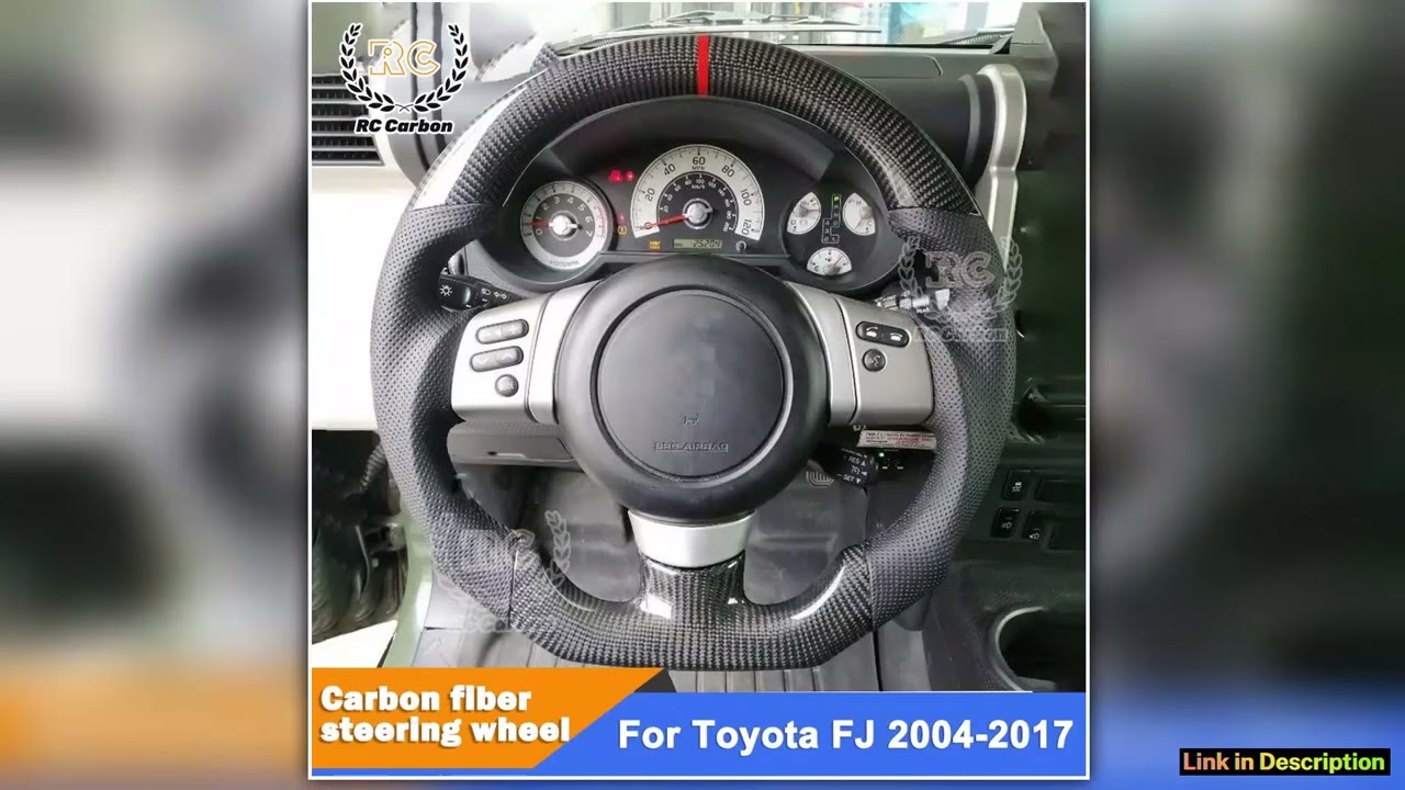 Real Carbon Fiber Steering Wheel For Toyota FJ Cruiser 2007 2009 2010 2011 2013 2016 2017 2018