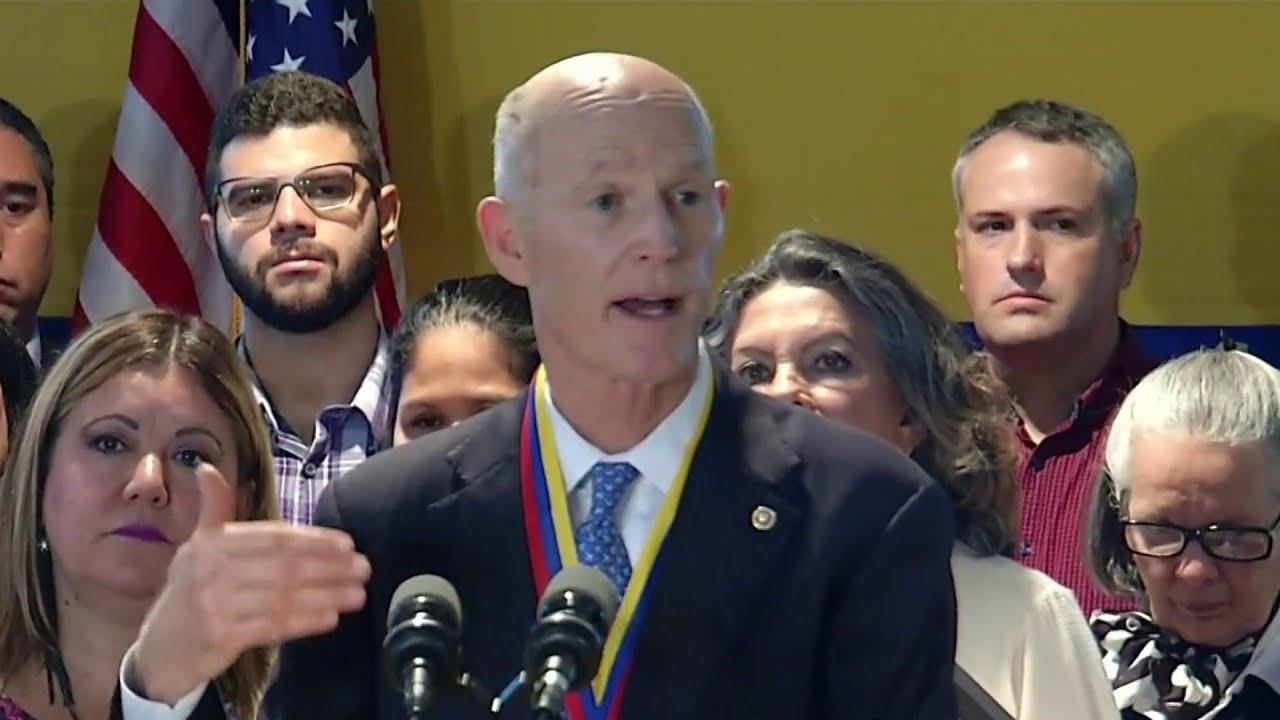 newspaper mockup Sen. Rick Scott supports Venezuelans