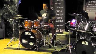Natal Drum Clinic Drum Battle - Paul Hose, Rob Hirons & Glenn Hallam Brit Club, Nottingham 2013