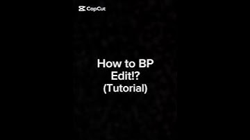 How to BP Edit(Tutorial)