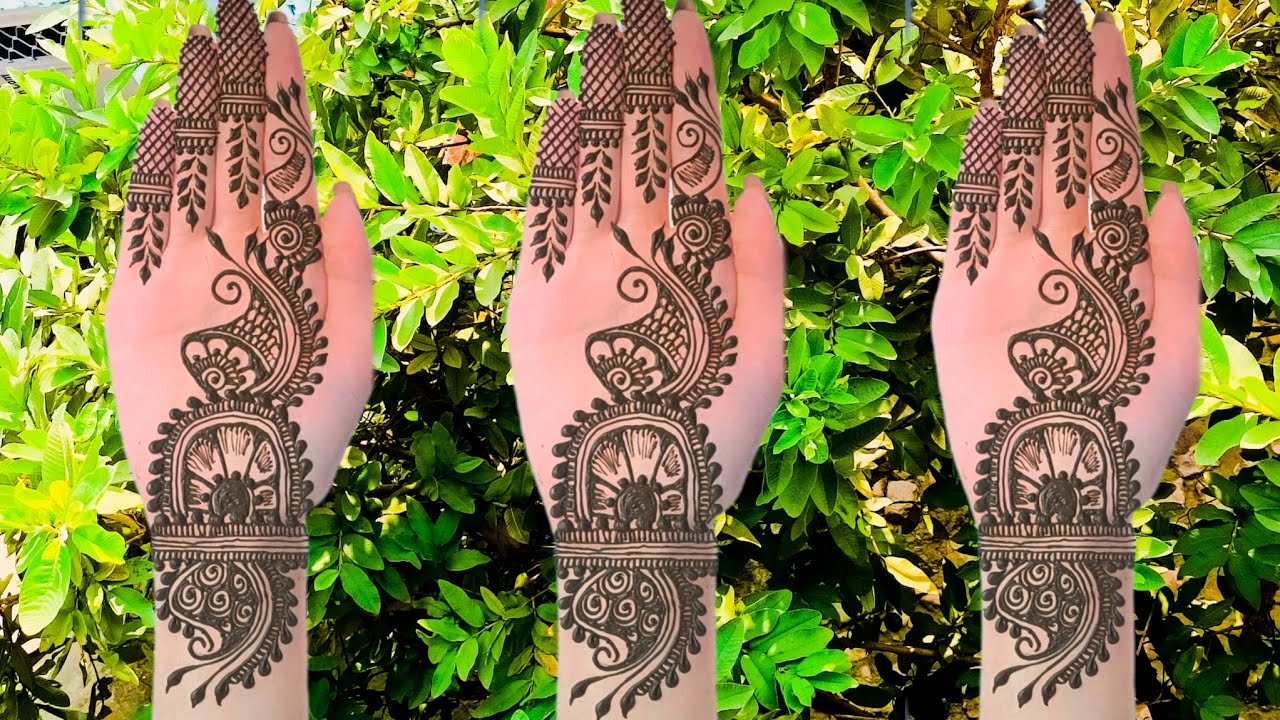 Simple mehandi designs for women ke liye #logvideo #vairalvideo 