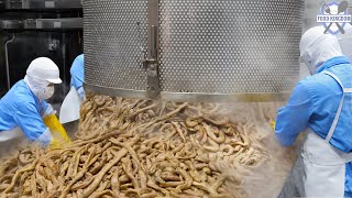 Mass production of clean and overwhelming Cow intestines / Korean food factory