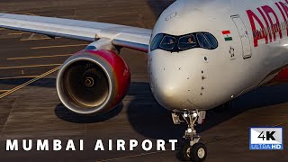Mumbai Airport | Close shots | Plane Spotting | Morning Plane Spotting 2024 | MEGA Compilation [4K]