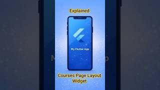 Flutter App Courses Page Layout Widget Explained #flutter #ytshorts