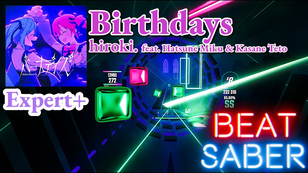 hiroki. (feat. Hatsune Miku & Kasane Teto) - Birthdays | BeatSaber (FC)
