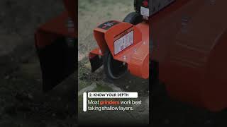 ✔ Clear your workspace of debris, rocks, and anything flammable