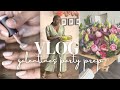 🌸 VLOG: Late Galentine&#39;s Day Monochrome Cocktail Party Cooking, Cleaning &amp; GRWM 🌸