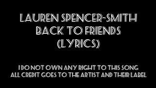 Back to friends - Lauren Spencer-Smith (lyrics)