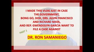 COULD THIS LAST VIDEO OF DR. RON SAMANIEGO  CAUSE HIM TO FACE LAW SUITS PART 1.