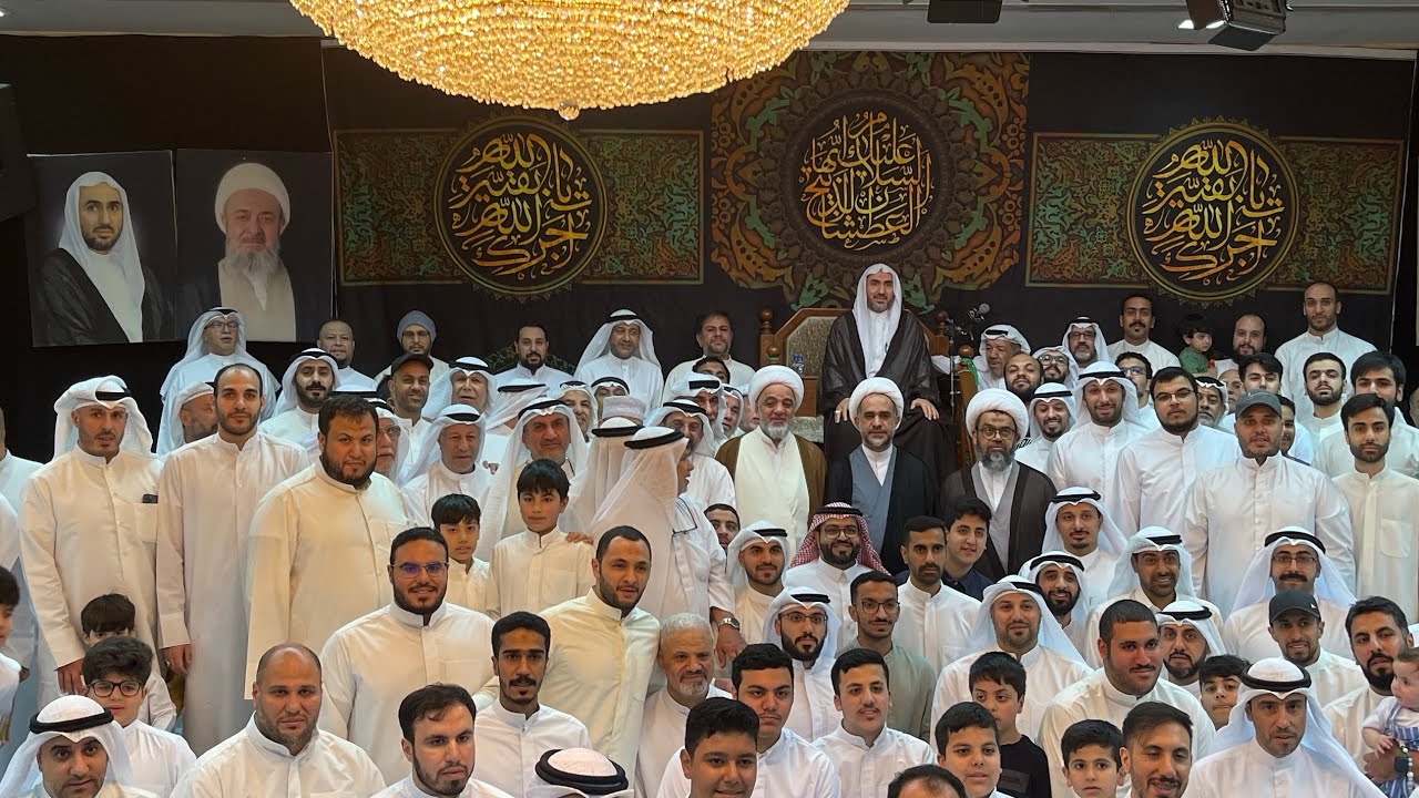 استقبال حسينية آل بوحمد جناب المولى روح الشريعية ميرزا عبدالله الحائري الاحقاقي ادام ظله العالي🇰🇼