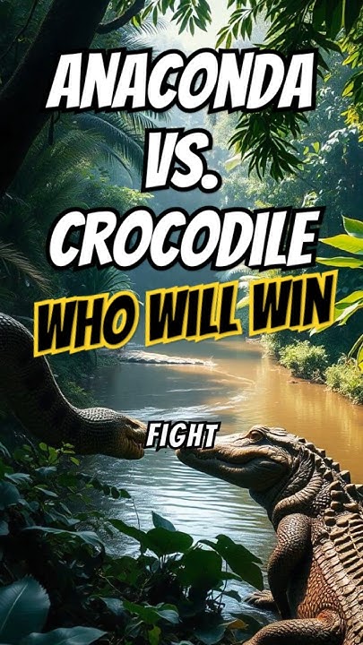 Anaconda vs. Crocodile: Who Will win the fight? #facts #animalinsights