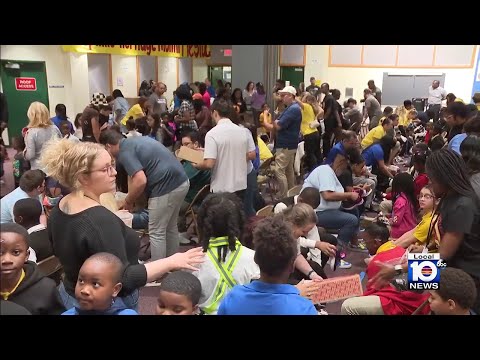 With help from charity, Broward students head home with new shoes